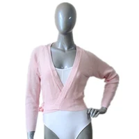 retail ready to ship light pink ballet wrap sweater for girls and ladiesballet acrylic warm ups for girls