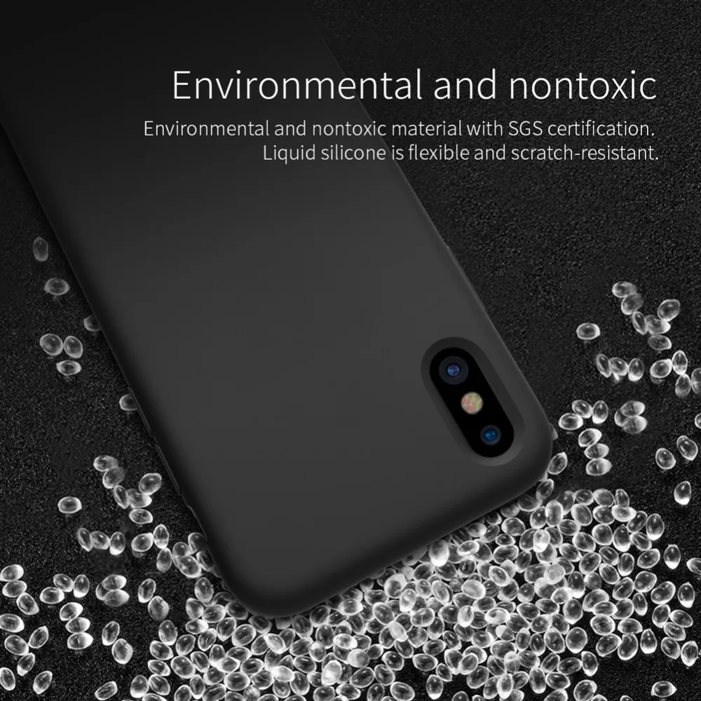 Защитный чехол Nillkin Flex Pure для iphone x тонкий мягкий жидкий силиконовый резиновый