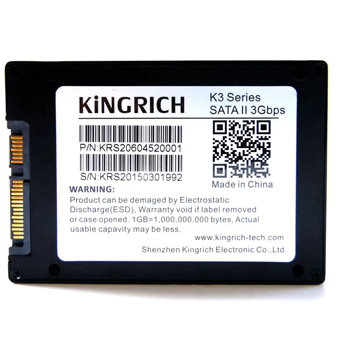 Kingrich 2.5 Дюймов SATA II SSD 4 ГБ MLC Флэш-Solid State Disk Для Портативного Компьютера