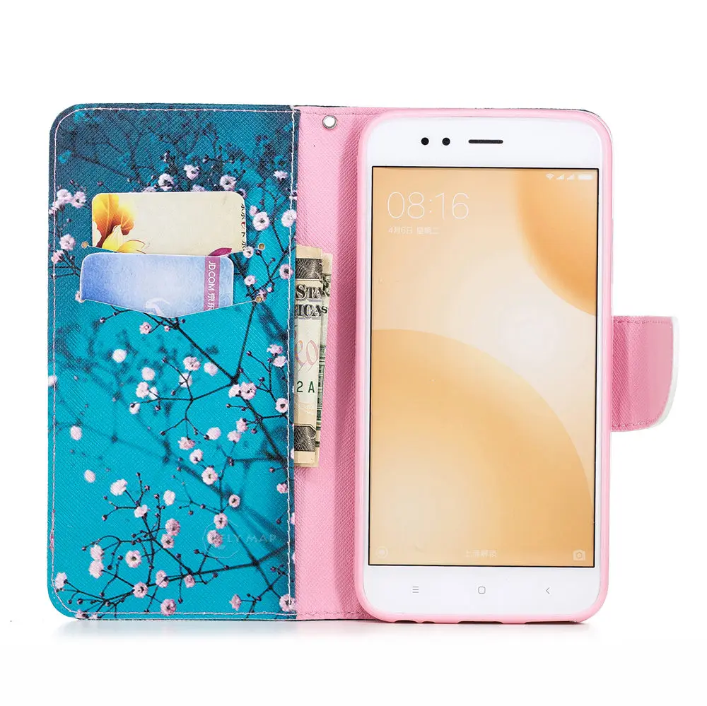 Flip Case for Xiaomi Mi A1 A 1 MiA1 MA1 MDG2 Wallet Phone Leather Cover 5X X5 Mi5x MiX5 Painted Cases Bag | Мобильные телефоны и