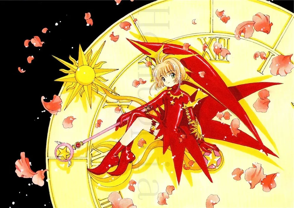 Карты Captor Sakura плакаты мультфильм наклейки на стену с белым покрытием бумага печатает Высокое разрешение четкое изображение гостиная спальня