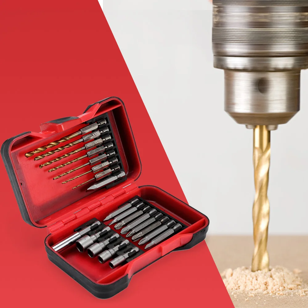 Набор быстрорежущих стальных Сверл С шестигранным хвостовиком 21 шт./компл. с