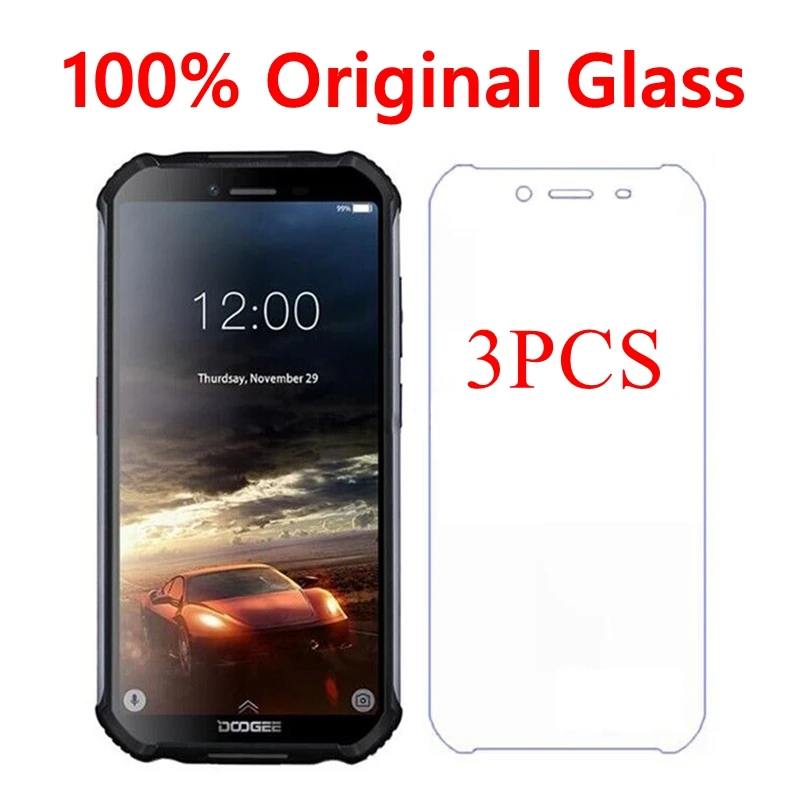3 шт. 100% оригинальное закаленное стекло с полным клеем Для Doogee S40 защитная пленка