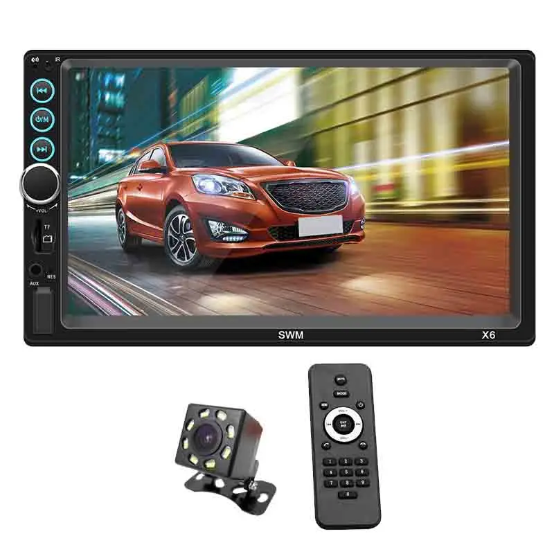 camera Mirror Link Автомобильный радиоприемник с сенсорным экраном Мультимедийный проигрыватель MP5 Аудио-видео Bluetooth A2DP USB TF Aux 7 дюймов 2 Din головное устройство PHYEE X6 - Цвет: camera