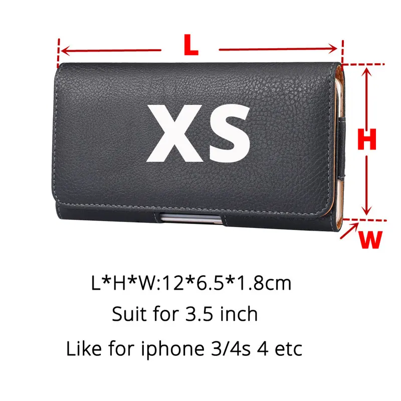 XS Универсальный поясной карман для бега, сумка, чехол для 3,5 4 4,7 5,2 5,5 5,7 6 6,3 6,4 дюймов, Мужской зажим для ремня, чехол для всех телефонов - Цвет: XS