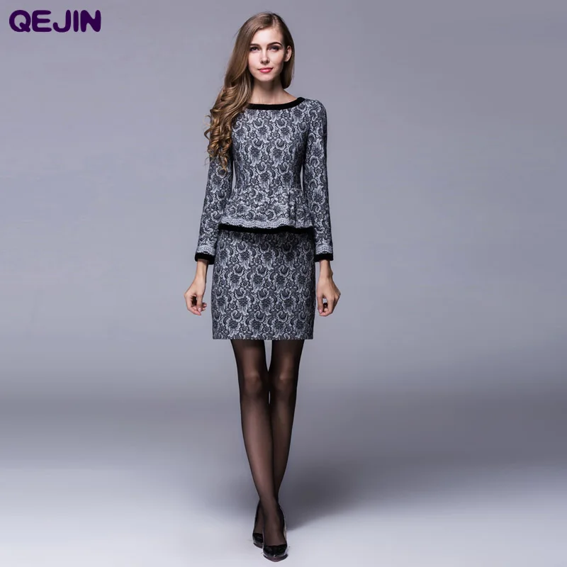 Шерстяные платья Женское зимнее кружевное платье модное облегающее шерстяное на