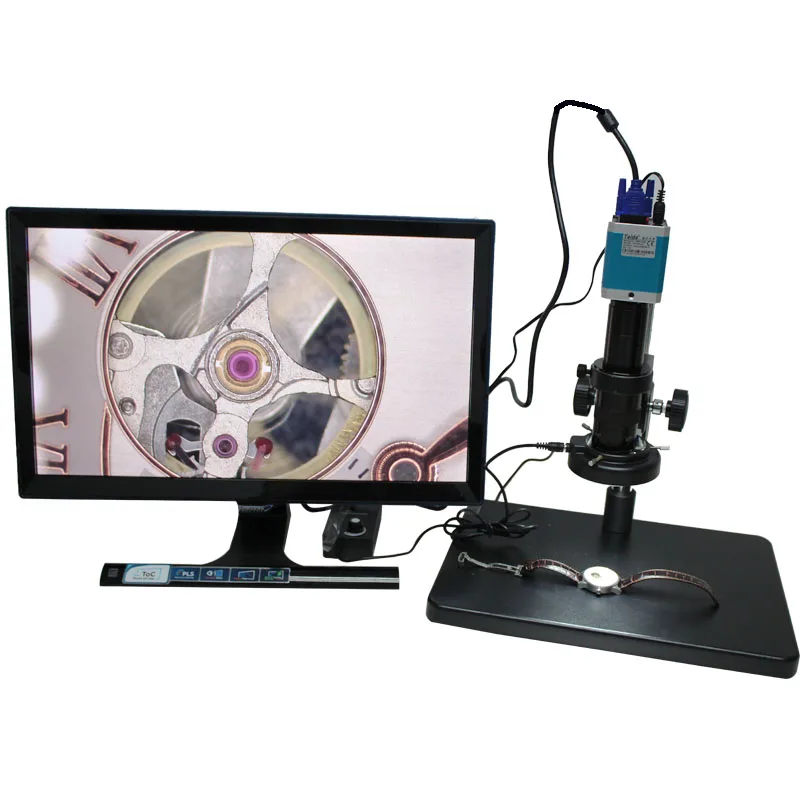 1080P VGA USB C mount Full HD промышленный микроскоп камера SD карта видеорегистратор + 10X 180X