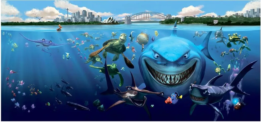 Настенные 3d обои на заказ рисунок морского мира аквариума ландшафта комнат