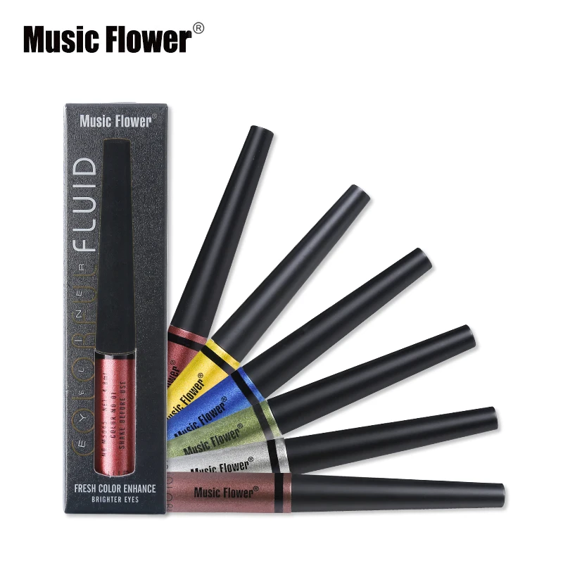 Марка 6 Цвет Shimmer жидкая подводка Pen Осветляющий глаза для макияжа глаз Liner Pencil