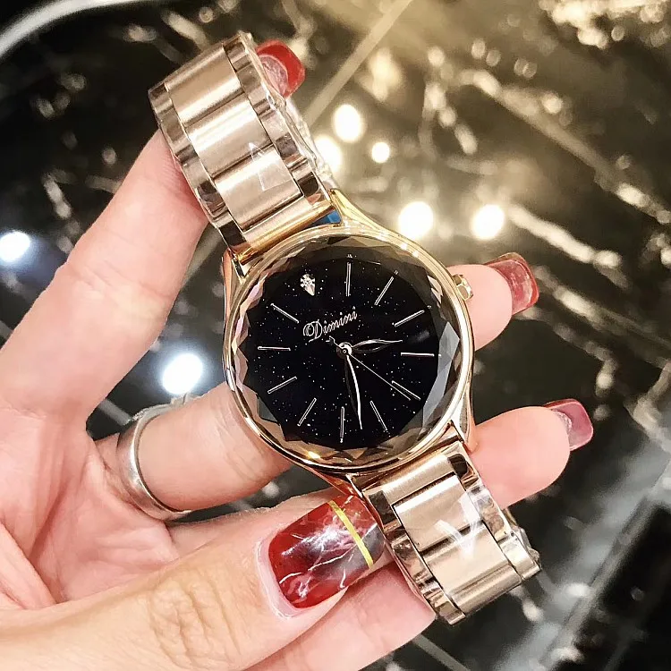 Для женщин подарок Bling Кварцевые часы модные повседневное женские блестящие часы платье с кристалалми и стразами роскошные для женщи