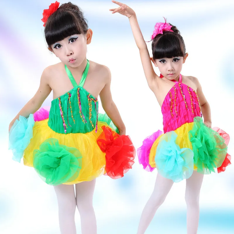 Новинка 2017 года сезон весна лето платье для выступлений модные детские костюмы