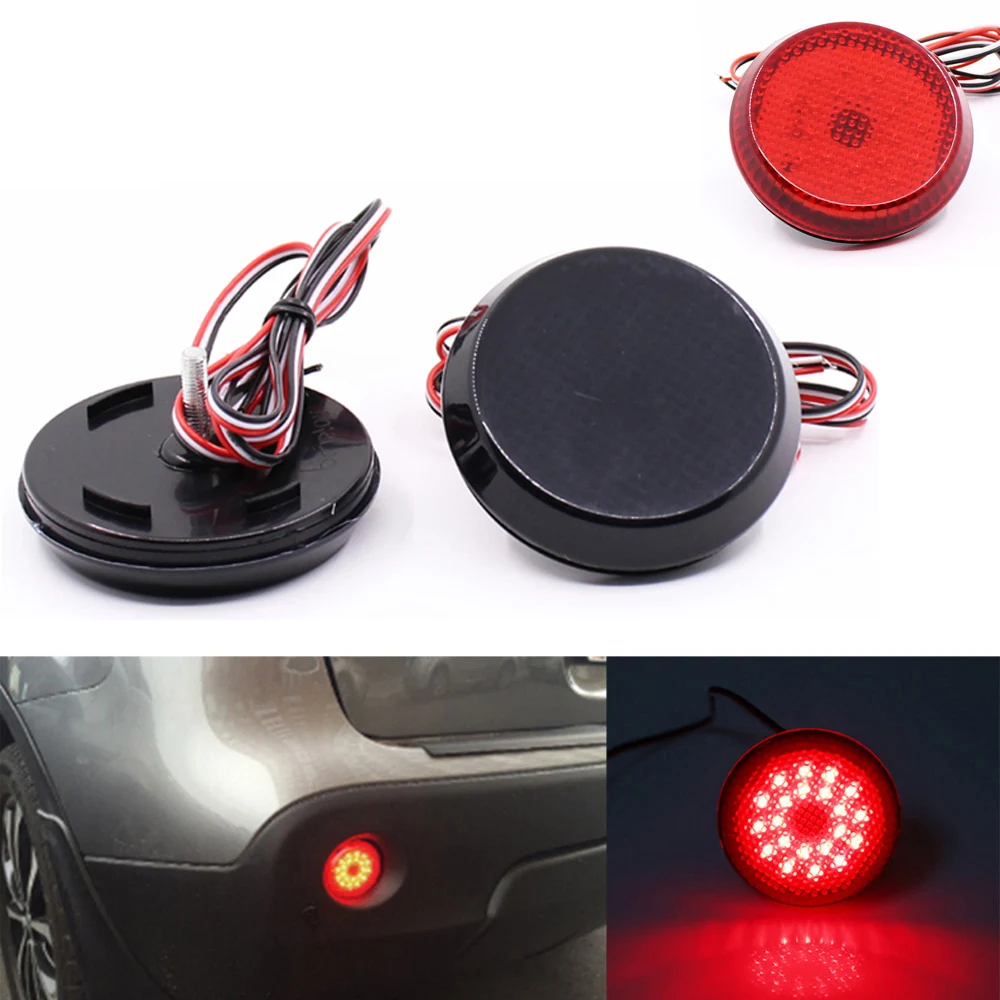 Niscarda 2PCS LED Rear Bumper Reflector Light Car Driving Brake Fog Tail Lamp For Nissan/Qashqai/Toyota Sienna/Corolla Scion