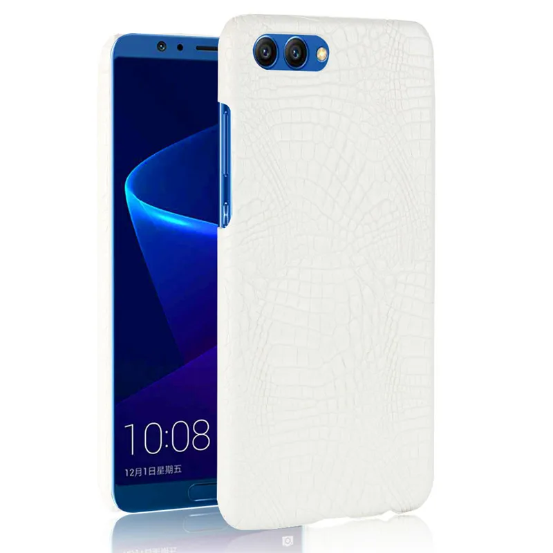 

Huawei Honor V 10 V10 Case Crocodile Grain Hard PC with PU Leather Back Cover Phone Case for Huawei Honor V10 Hard Shell Cover