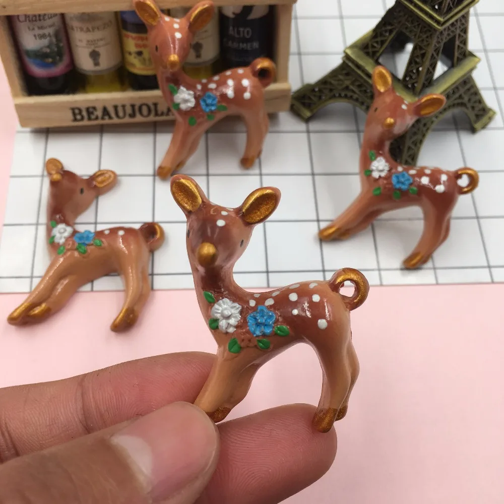 Лидер продаж олень из смолы кабошоны с плоским основанием для украшений