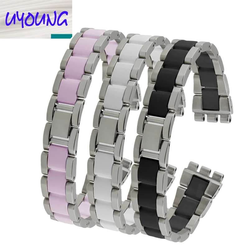 Сменные ремешки для часов из нержавеющей стали и керамики Ширина 17 мм|watch