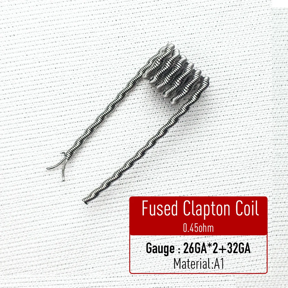 Volcanee 50 шт./лот готовые катушки тигра нагревательный провод плоский Twisted Fused Clapton с