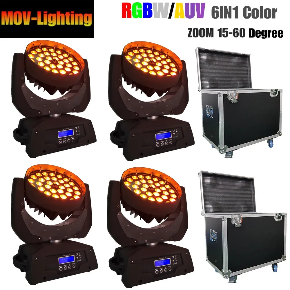 Flycase led wash zoom rgbw 36x18 Вт 6 в 1 светодиодный светильник для мытья головы DMX512/master