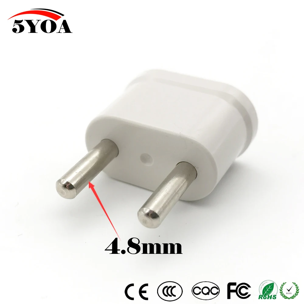 Дорожный адаптер питания с американской вилкой в Schuko EU белый|charger converter|travel power