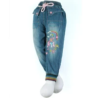 12m 5y girl jeans denim embroidery trousers toddler babies slacks teen child mh0189