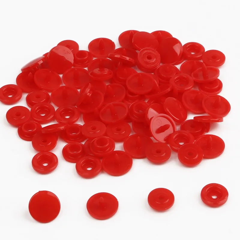 Red 12 мм маленькие смолы застежки-кнопки Пресс кнопки 20/50/100/150 комплекты швейных встроенный пряжки Пластик Детские пряжки для одежды аксессуары для ручной работы - Цвет: Red