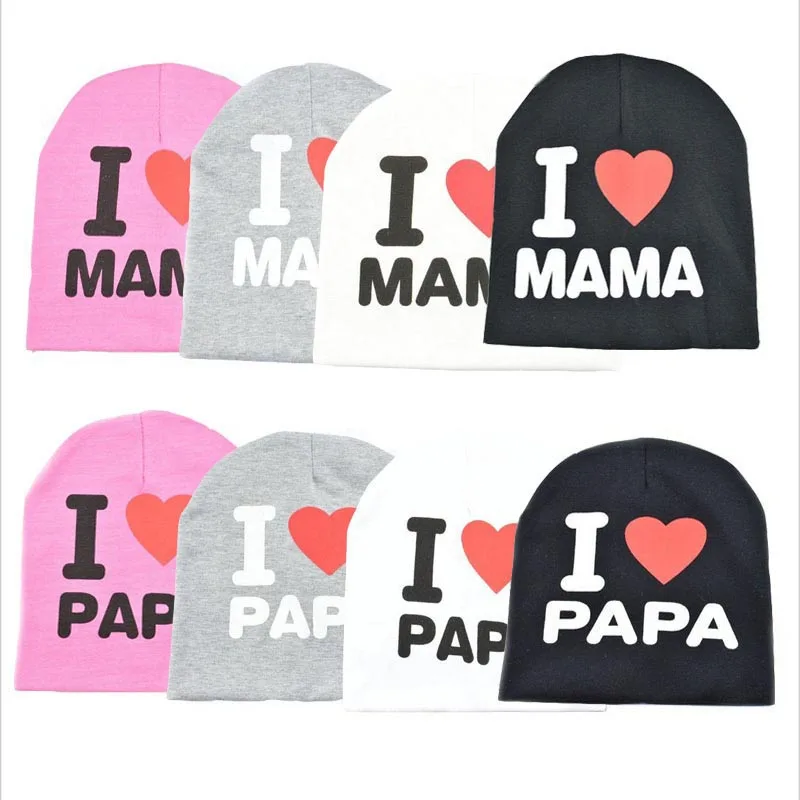 1 шт. Детская Хлопковая шапочка I LOVE MAMA/мужская Кепка новая мода милые буквы принт