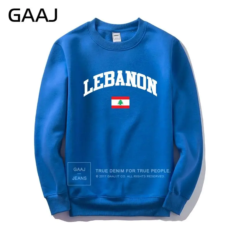 GAAJ Lebanon Flag Мужская и Женская толстовка куртка мужской спортивный костюм уличная новая Толстовка с принтом мужская одежда мода#72R03 - Цвет: Blue