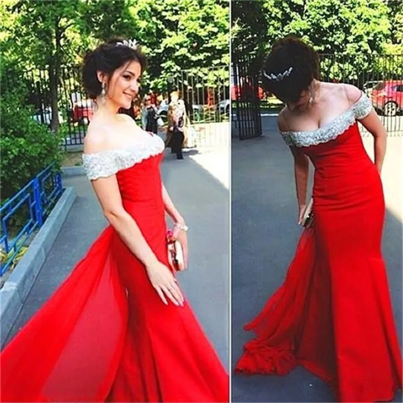 

Noble Graceful Bed Boat Neck Evening Dresses Long 2019 Elegant Slim Cut Formal Dresses Vestidos De Gala Kaftan Custom Plus Size