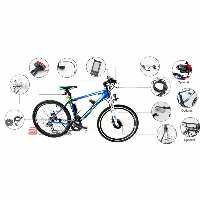 JS E Bike 48 в 250 Вт 350 500 Стандартный комплект для переоборудования электрического
