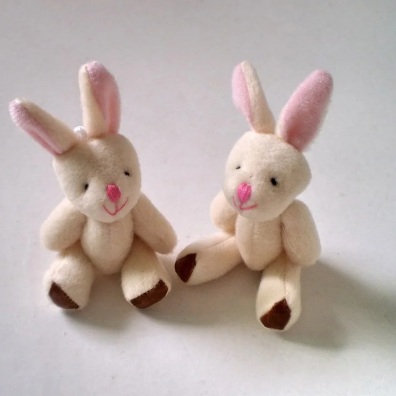 20 шт./лот Kawaii Mini Bunny Плюшевые игрушки цветок кролик мягкие животные Маленькая