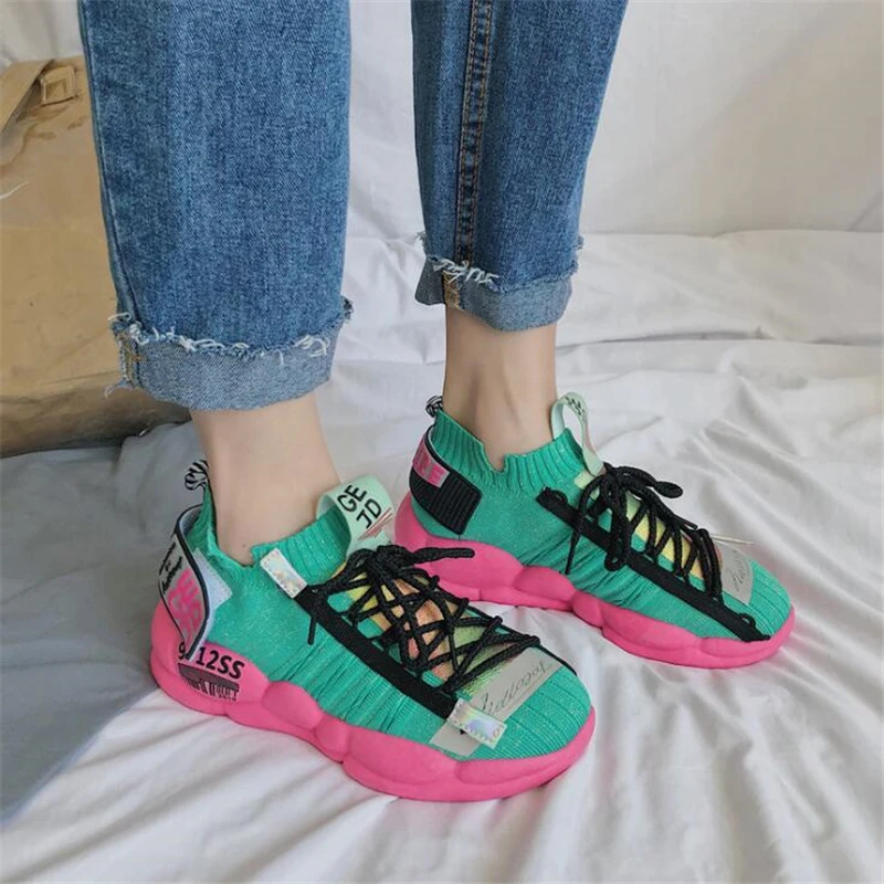 Кроссовки с вулканизированной подошвой Женская обувь отделкой из конского