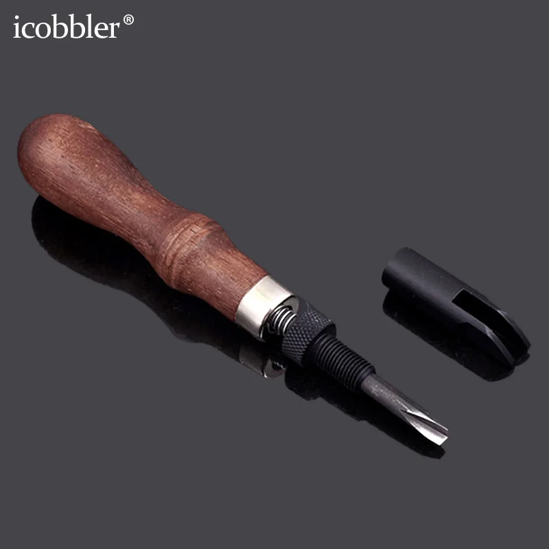 Adjustable V Type Push Gouge Grooving Creasing Device Tools Convenient Leather Working Tool for Craft DIY/ Making/ | Дом и сад