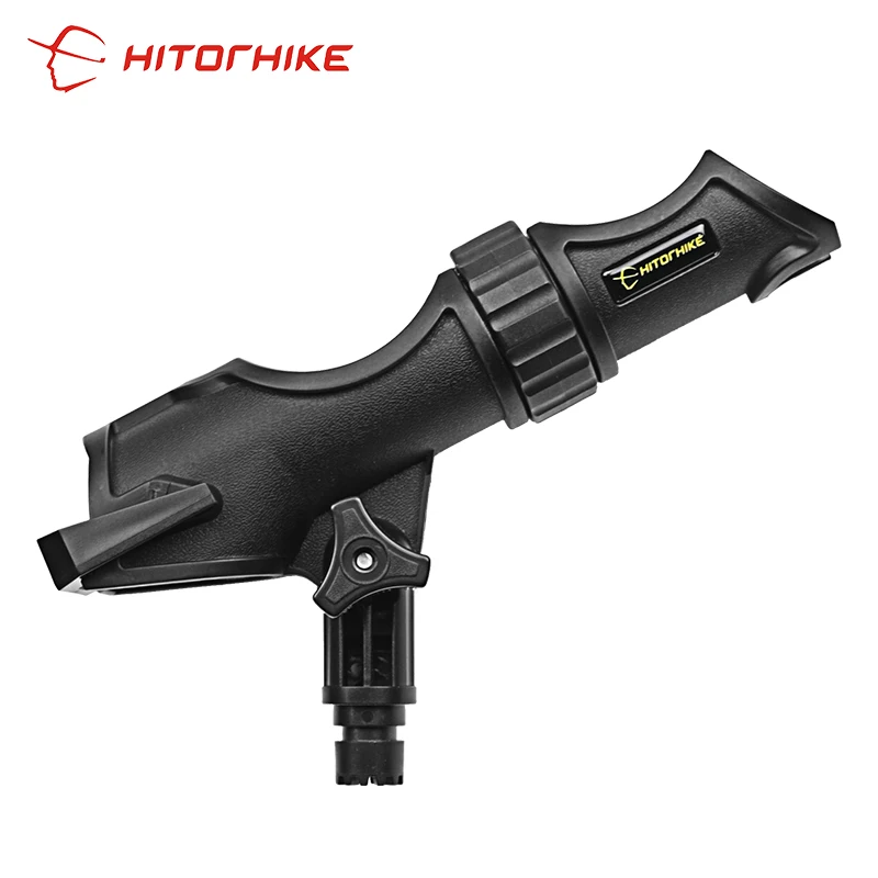 Kayak Rod Holder Side Rail Installation or Directly Installed on Kayak & Boat Fishing Pole Rod Holder Propene polymer Black