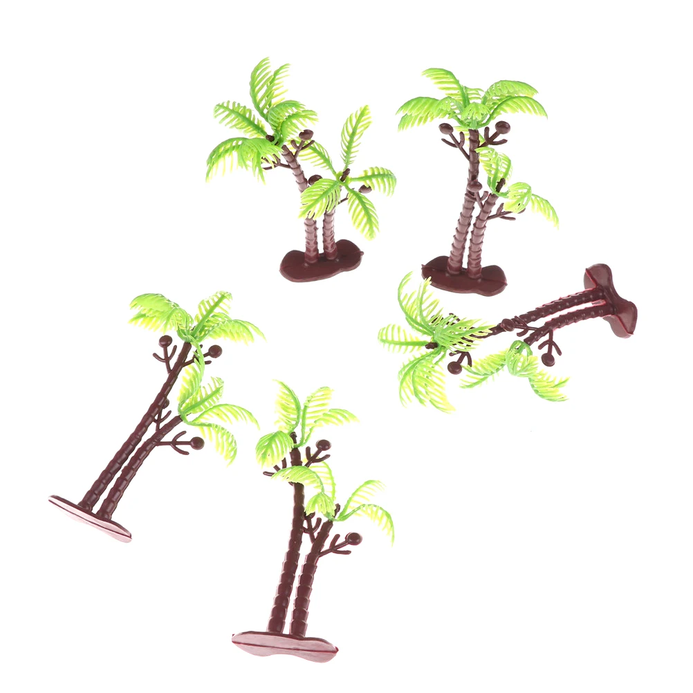 5PCS Vivid Simulation Green Tree Assemble Model Railway Dollhouse Scenery Park Layout Decor | Игрушки и хобби