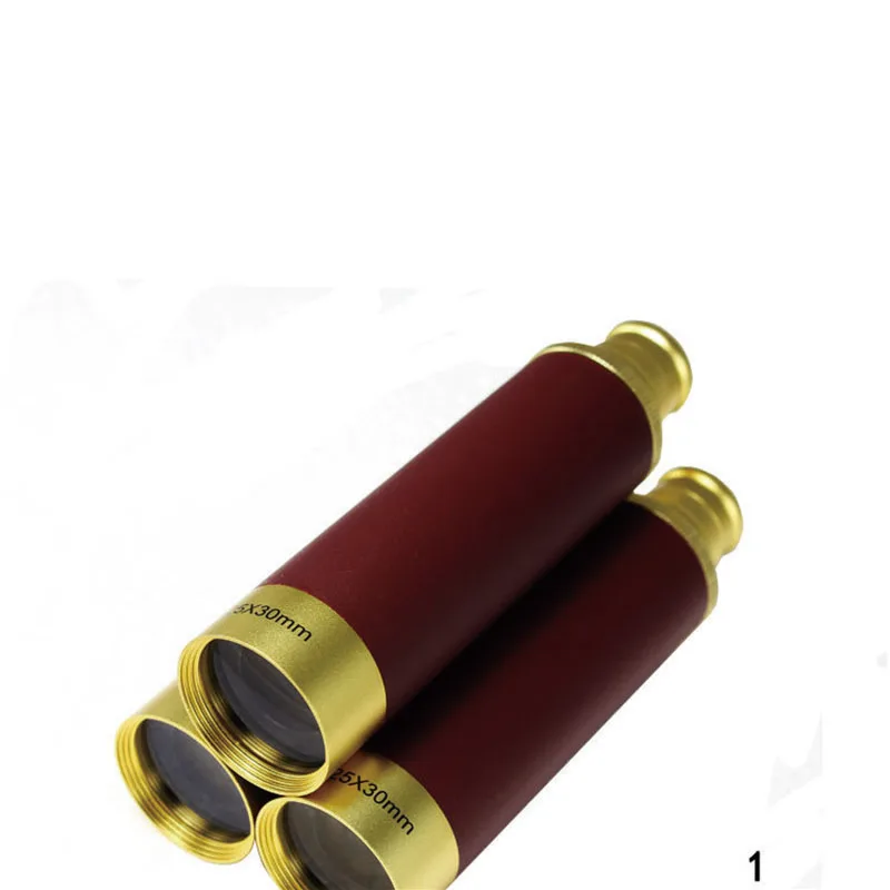 Кожаный пиратский бинокль 25x30 три секции растягивающийся охотничий телескоп