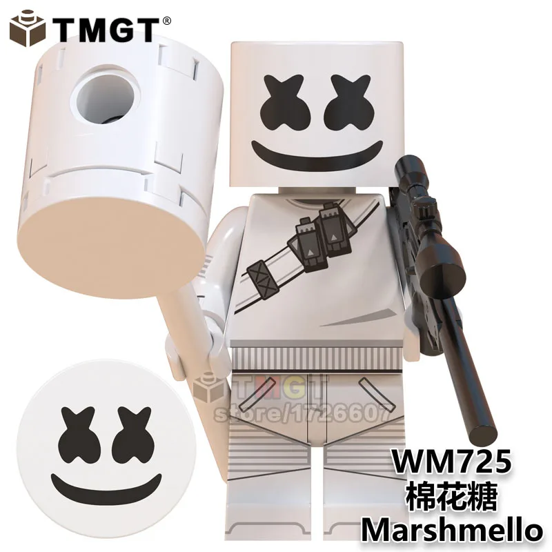 WM725 Marshmellow DJ рок певцы игрушки WM6064 микрофон молоток Фредди Меркурий поцелуй Группа Стэнли пол строительные блоки подарки для детей - Цвет: WM725