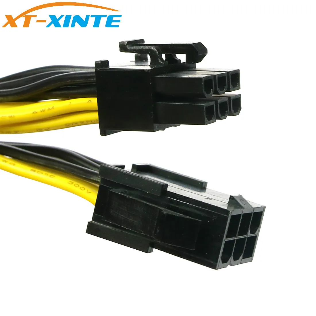 10 шт./лот PCI-E PCIe 6Pin мама к 3 6P папа PCI Экспресс Удлинительный кабель питания 20 см для
