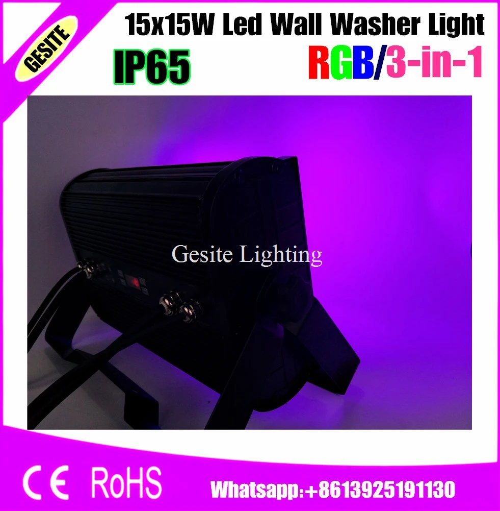 4 шт./лот 15*115 Вт Светодиодный настенный RGB DMX512 городской цветной свет для