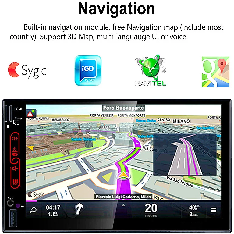 Универсальный 2 din Android 6 0 dvd плеер автомобиля gps Wi Fi Bluetooth 7 дюймов экран|din android|universal