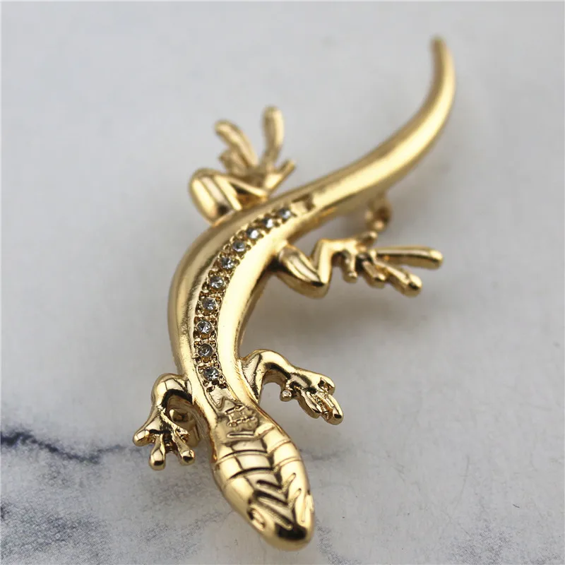 2020 новый стиль модная гальванизированная брошь из Золотого Сплава в виде ящерицы