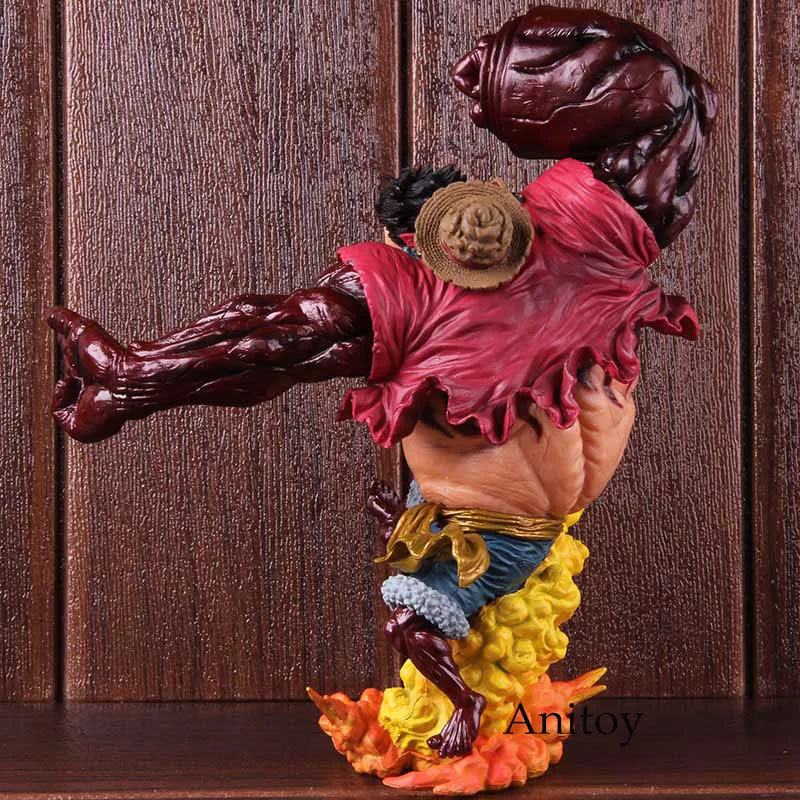 Аниме one piece Luffy Bound Man Monkey D Luffy gear 4 Kong Gun Grimson color Ver. ПВХ фигурка Коллекционная модель игрушки