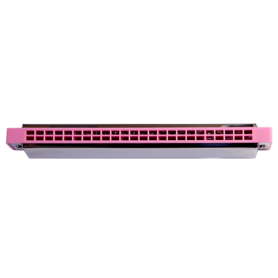

New silver swan TE-24GJ Pink Harmonica 24-hole harmonica polyphony, senior playing harmonica free shipping