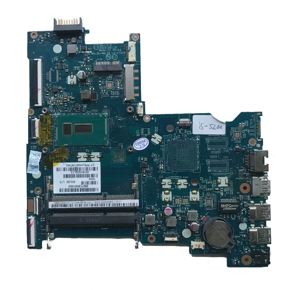 SZWXZY отлично подходит для HP 15 AC Материнская плата ноутбука DDR3 с I5 5200u 815244 601 LA C701P 100%