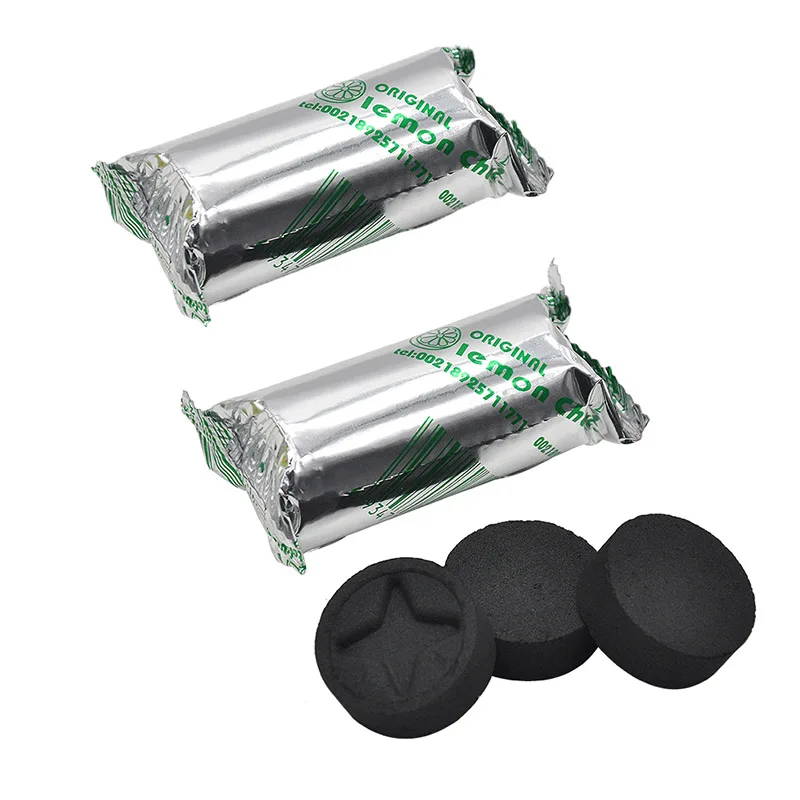 2 Rolls Натуральный кальян вкус древесный уголь с ароматом лимона кальяна быстрое освещение сжигание даже длительный ароматизированный Naturel уголь дропшиппинг - Цвет: 2 Rolls