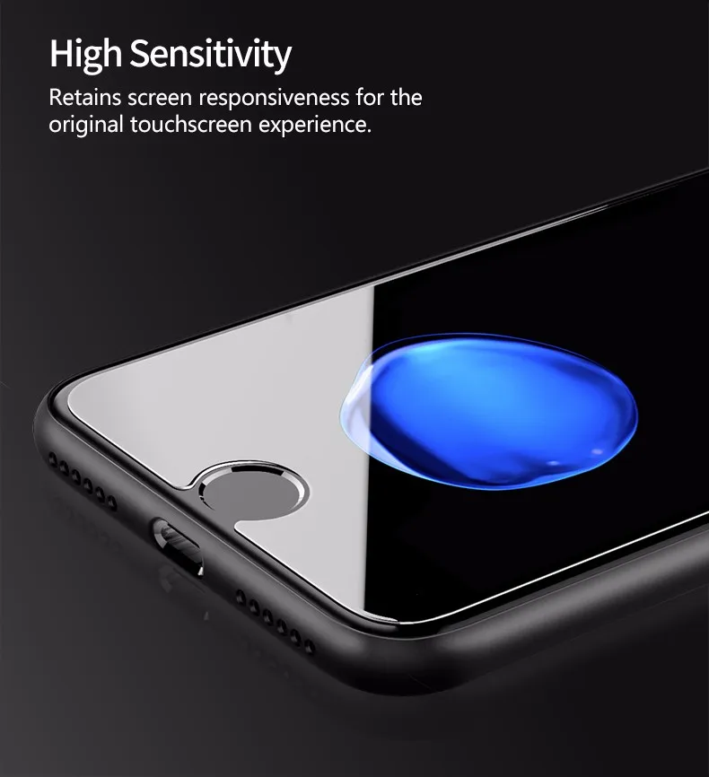 Закаленное Стекло 2.5D для iphone 8 Plus x Толщина 0.1 мм 9 H Премиум Экран протектор iPhone 7 6S 5