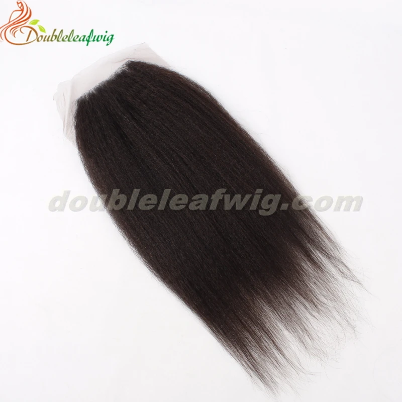 Doubleleafwig (DLW) 3.5*4inch brazilian virgin kinky straight lace closure hair extension | Красота и здоровье