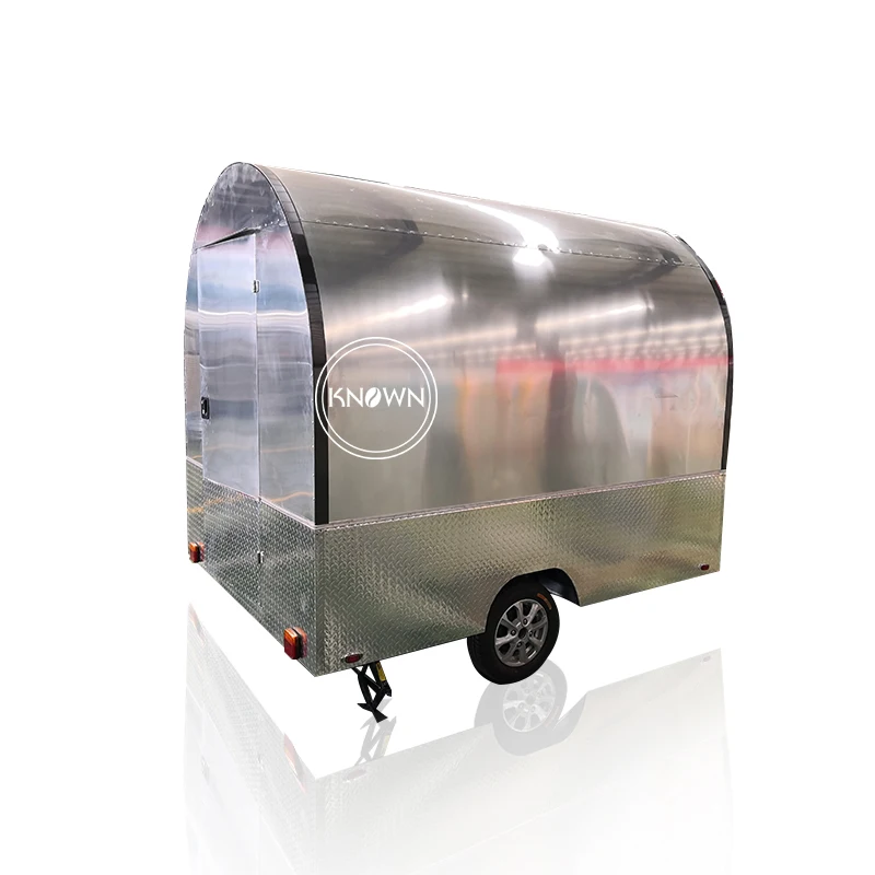 220cm Pure stainless steel street mobile food trailer cart with can be customized for sale | Бытовая техника