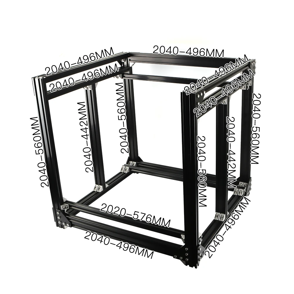 Черный алюминиевый профиль 2040 экструзия BLV mgn Cube Frame kit для DIY CR10 3D принтер Z высота