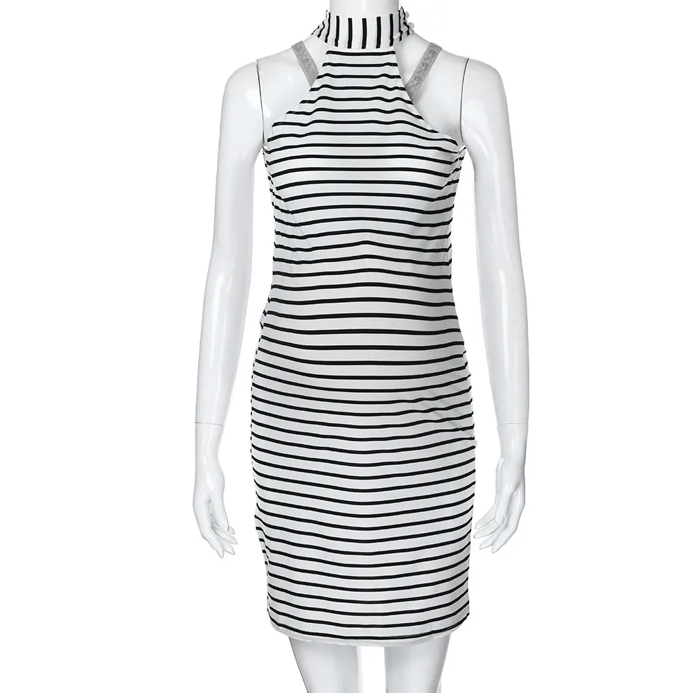 Платье для беременных модное женское платье кормящих мам в полоску сексуальные