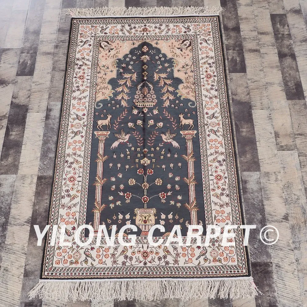 YILONG 3 'x 5' синие шелковые натуральные ковры ручной работы из Турции стильные