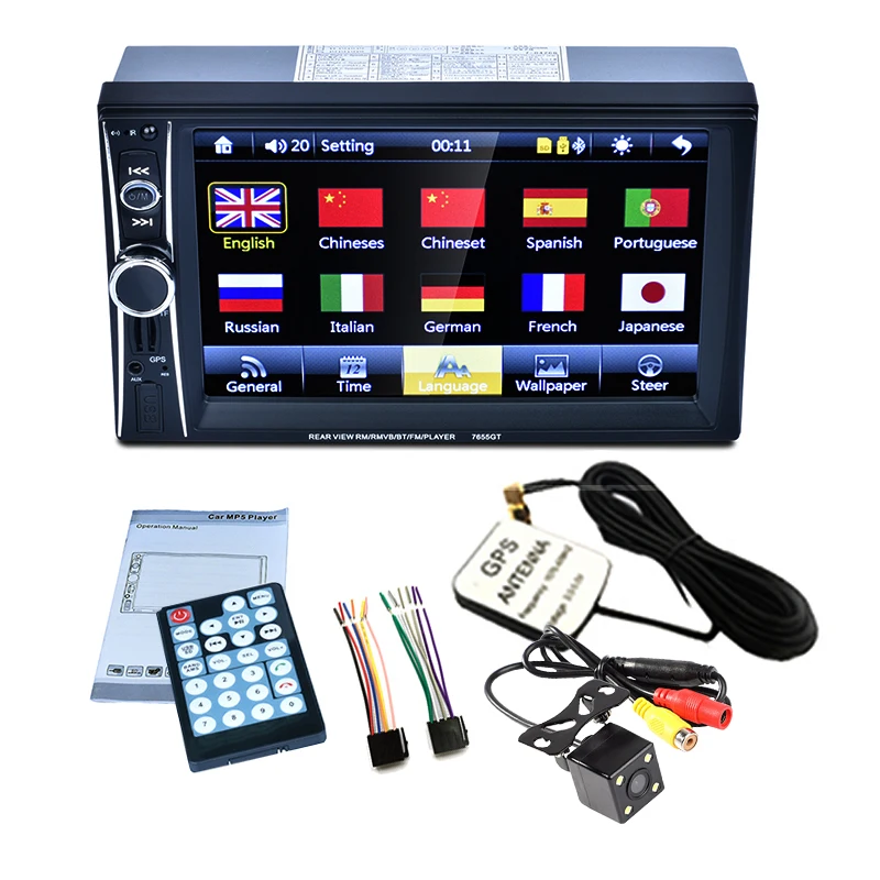 Bluetooth gps навигация 8G карта Поддержка USB/TF/AUX FM радио 6," HD 2DIN автомобильный Радио стерео радио MP5 плеер